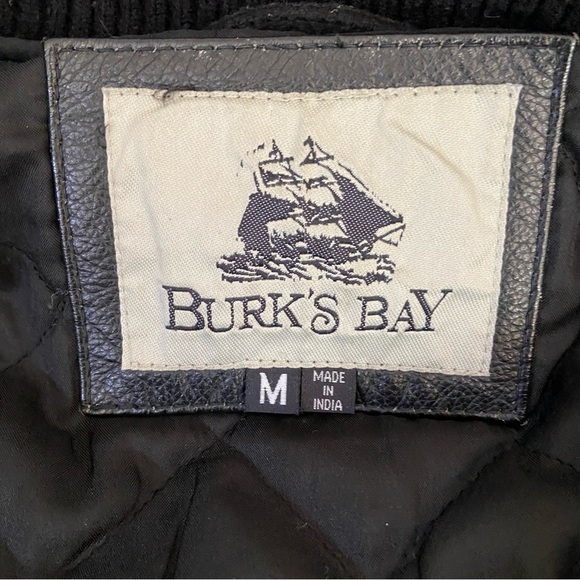 Burke’s Bay Wool and Leather Classic Varsity Jacket. Medium - Picture 6 of 12